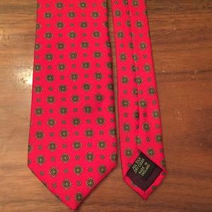 Burberry red silk tie